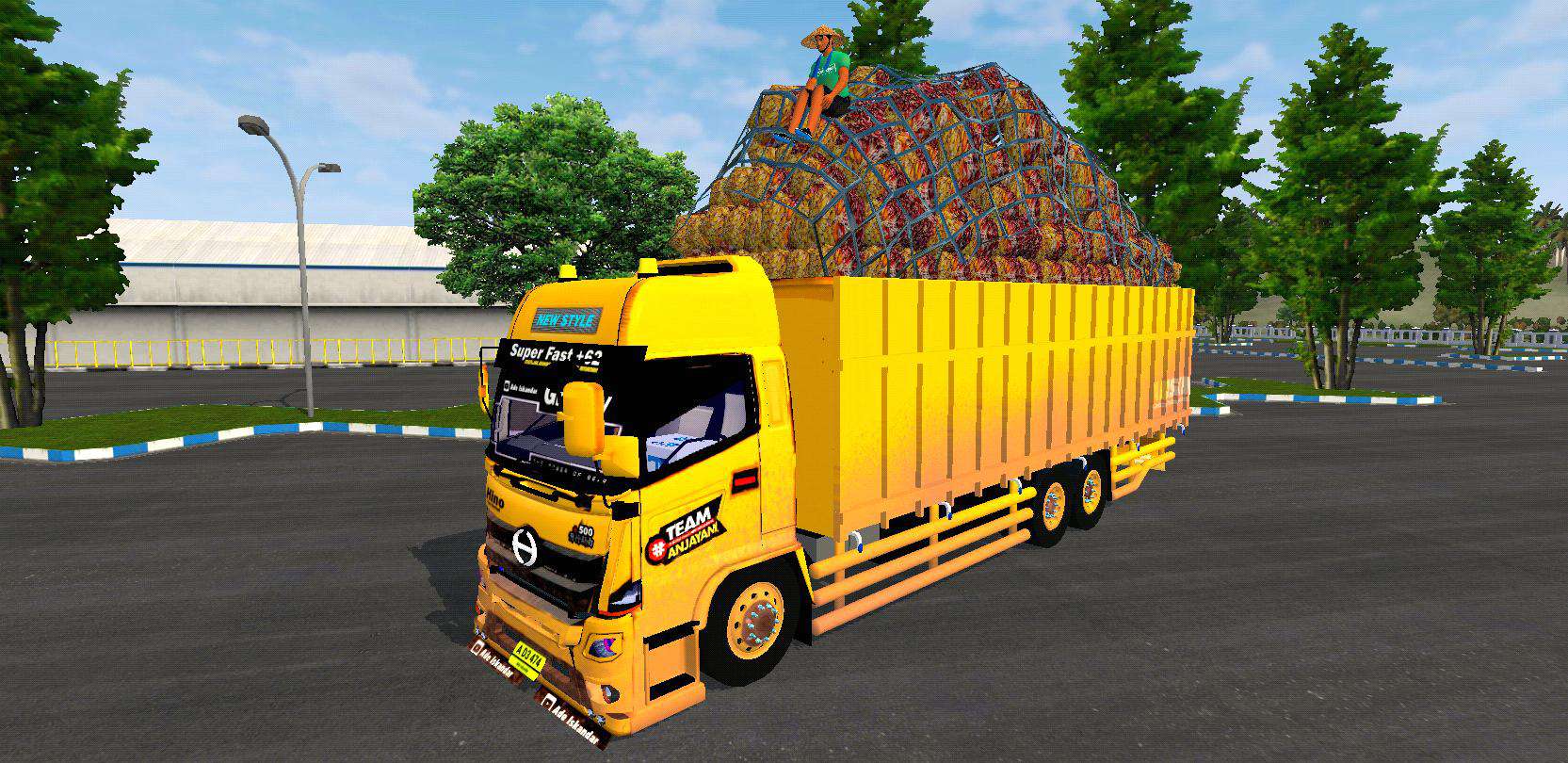 Download mod bussid truck hino 500 muatan berat terbaru