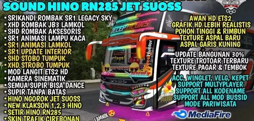 OBB 3.7.1 Sound Hino Ngorok, Bus Rombak, Grafik HD by Wahyu Gaming