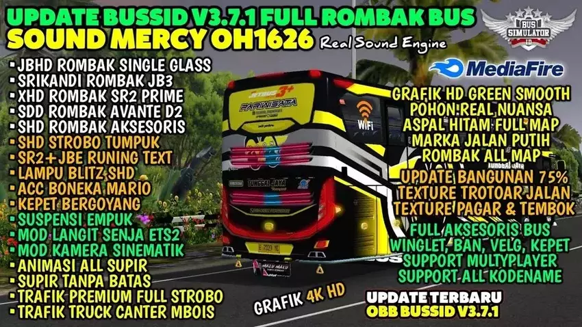 OBB 3.7.1 Full Rombak Bus, Sound Mercy OH1626 by Wahyu Gaming
