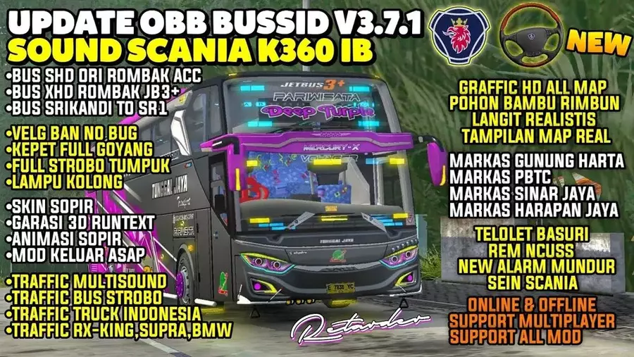 MOD OBB v3.7.1 Sound Scania K360iB Grafik Full Map by Nanu Gombel