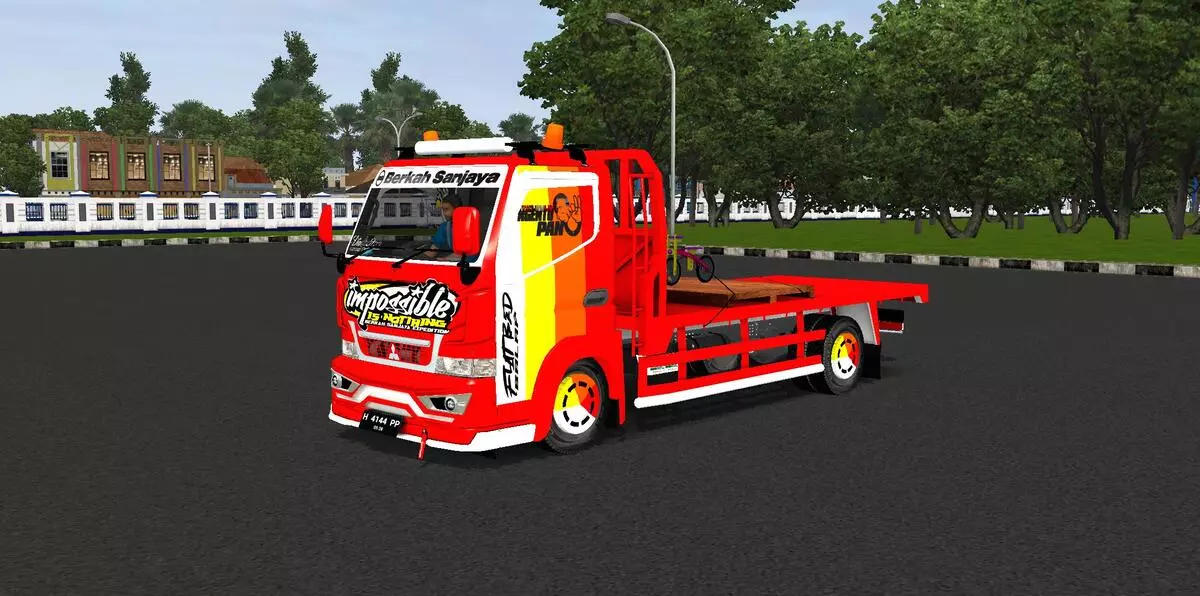 MOD BUSSID Truck Canter Flatbed by Budesign