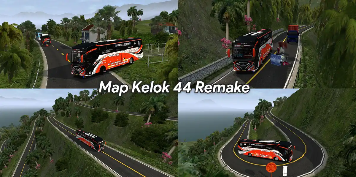MOD Map BUSSID Kelok 44 Remake by PKU Project