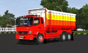 MOD BUSSID Truck Fuso Fighter-X Dump by SBN Karoseri
