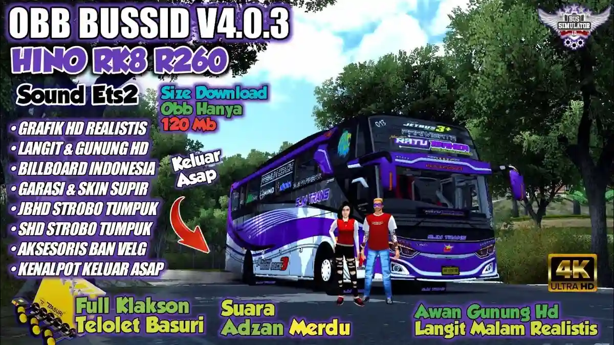 MOD OBB v4.0.3 Sound Hino R260 Langit Malam Realistis by Rajabot